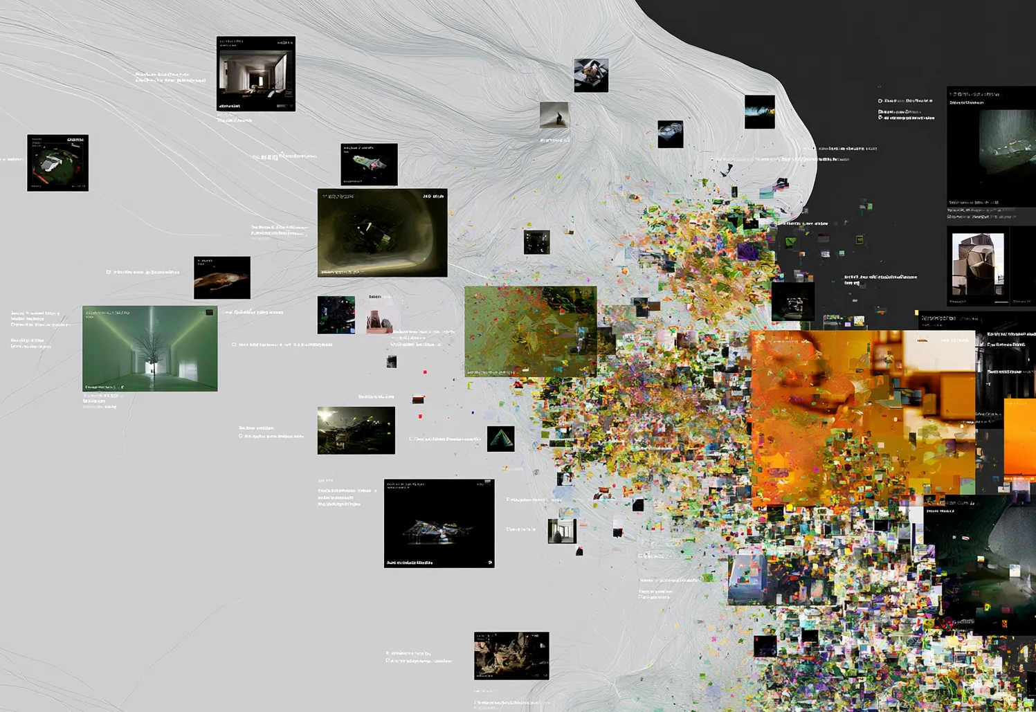 Genome Zero: the archive mapped, reference and project records dissolving into structured creative signal